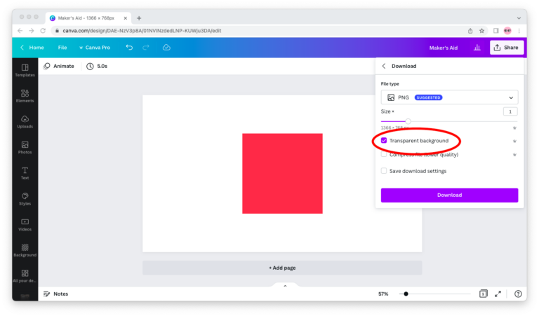 Download Canva Design With Transparent Background - Maker's Aid