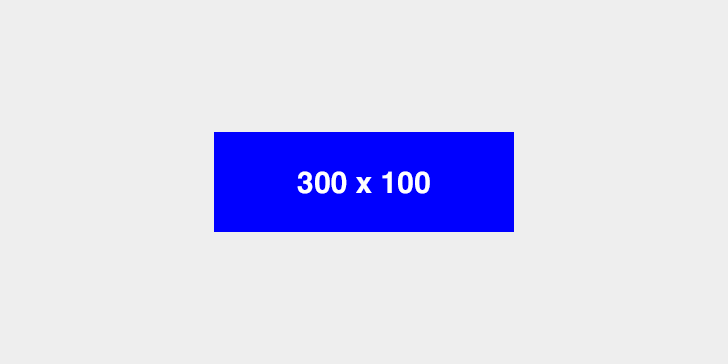Example for a 300 x 100 ad banner