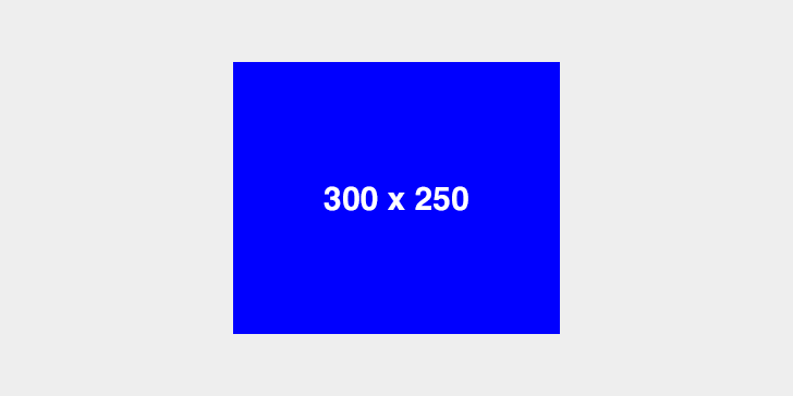 Example for a 300 x 250 ad banner