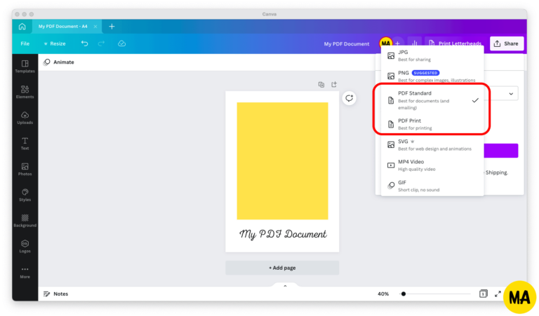 Want to Know How to Create a PDF With Canva? - Maker's Aid