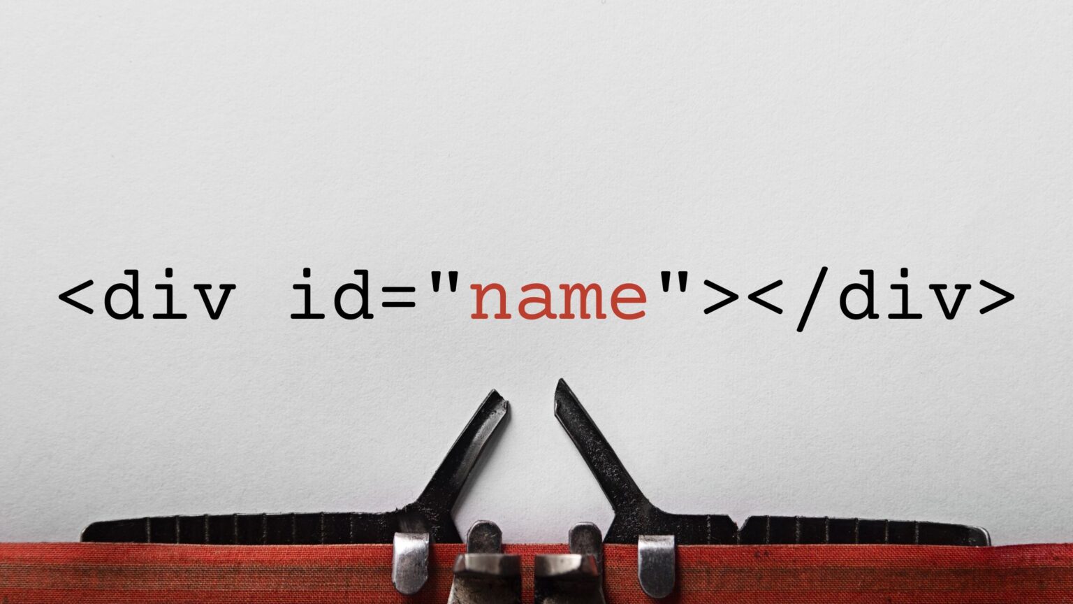 html input name vs id