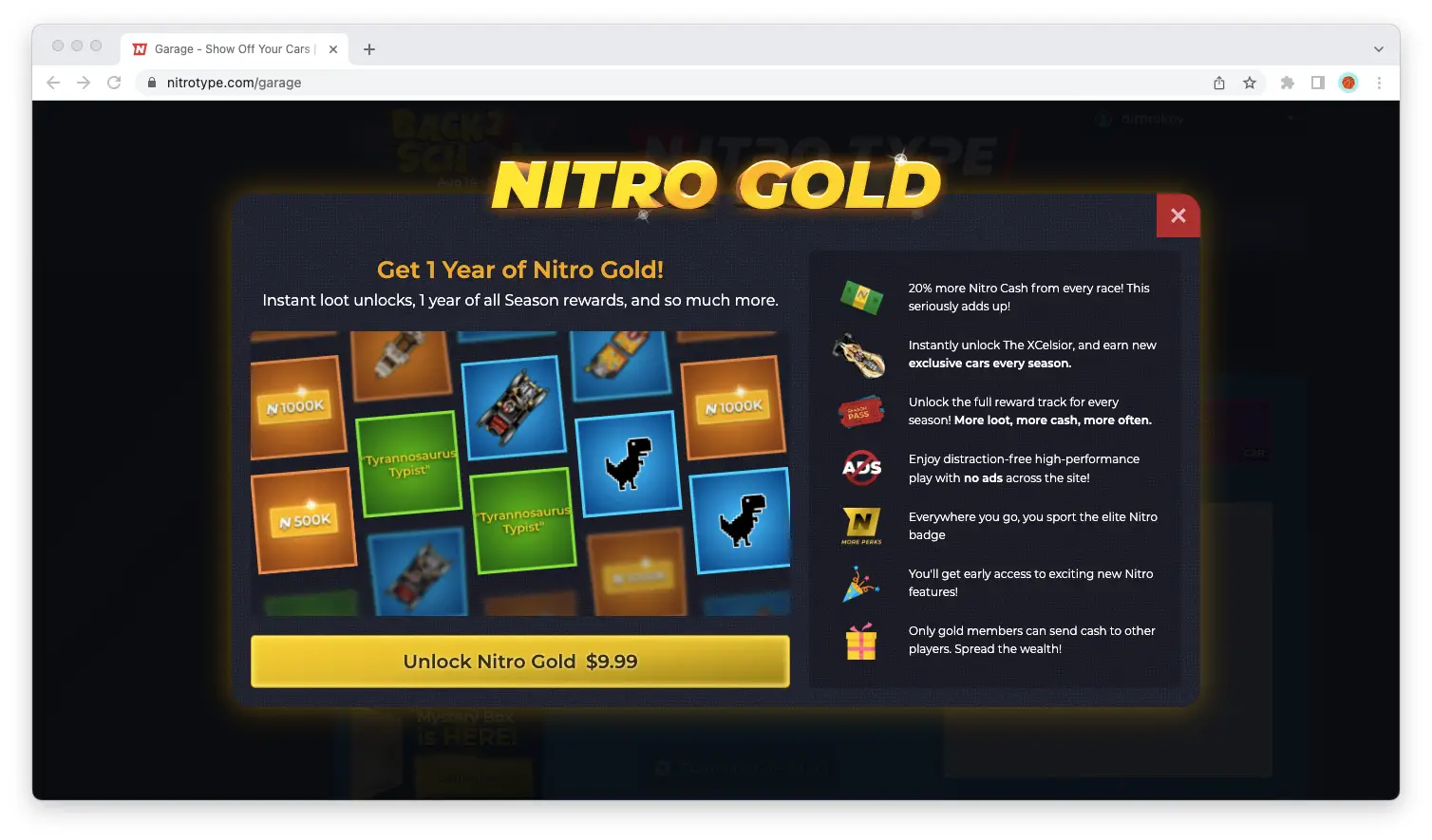 Racing rewards, Nitro Wiki